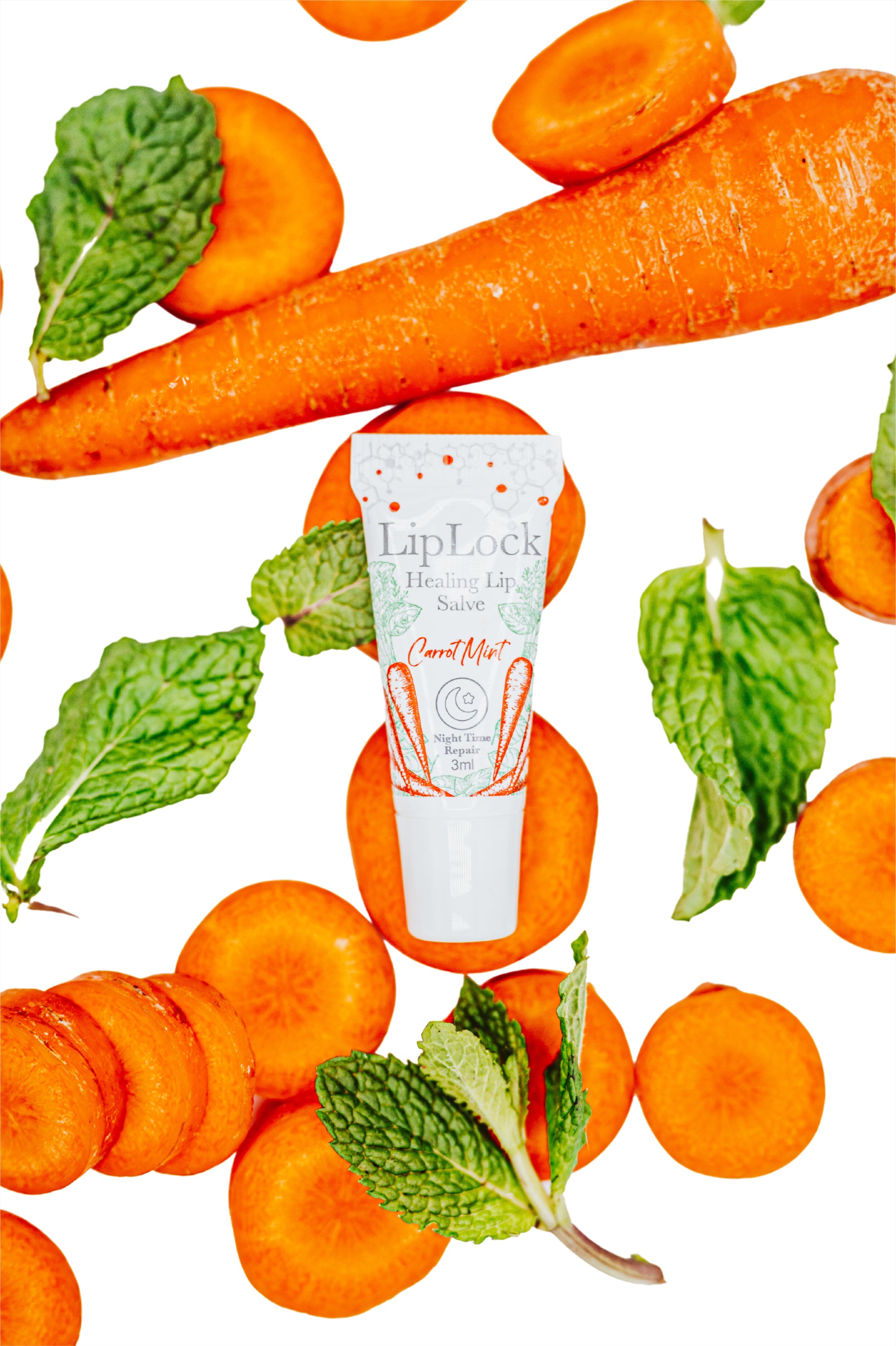 Night Time Repair - Carrot Mint LipLock - (Single Tube 3ml) - Membrane Post Care Products Inc.