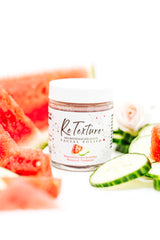 NEW "ReTexture" Watermelon & Cucumber - MicroDermabrasion Facial Polish and Botanical Facial Treatment (Vegan - 2.3oz Glass Jar) - Membrane Post Care Products Inc. NEW "ReTexture" Watermelon & Cucumber - MicroDermabrasion Facial Polish and Botanical Facial Treatment (Vegan - 2.3oz Glass Jar) - Membrane Post Care Products Inc.