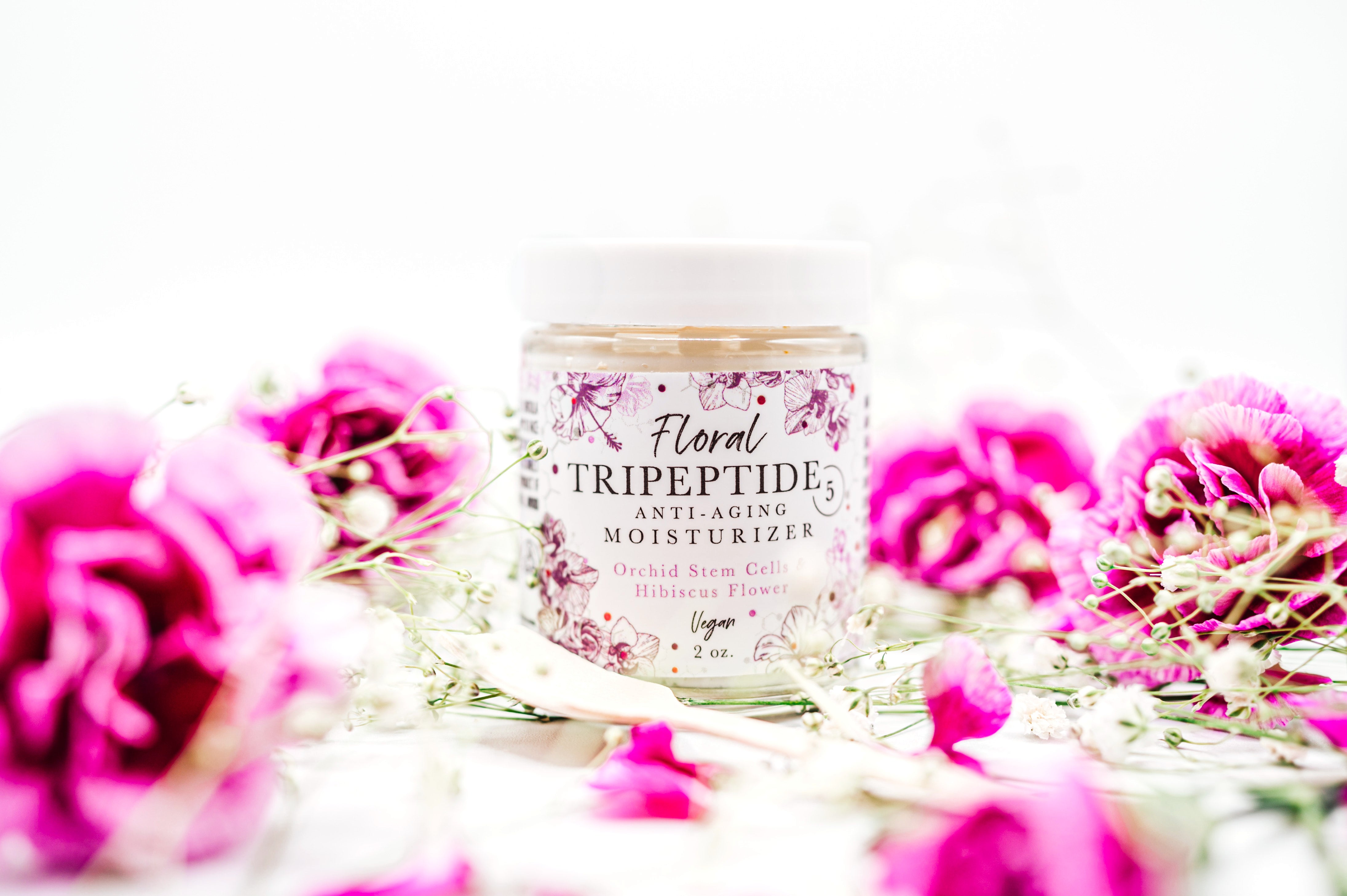Floral TriPeptide5 - Anti-Aging & Daily Moisturizer - Vegan (All Skin Types - 2oz Glass Jar) - Membrane Post Care Products Inc. Floral TriPeptide5 - Anti-Aging & Daily Moisturizer - Vegan (All Skin Types - 2oz Glass Jar) - Membrane Post Care Products Inc.