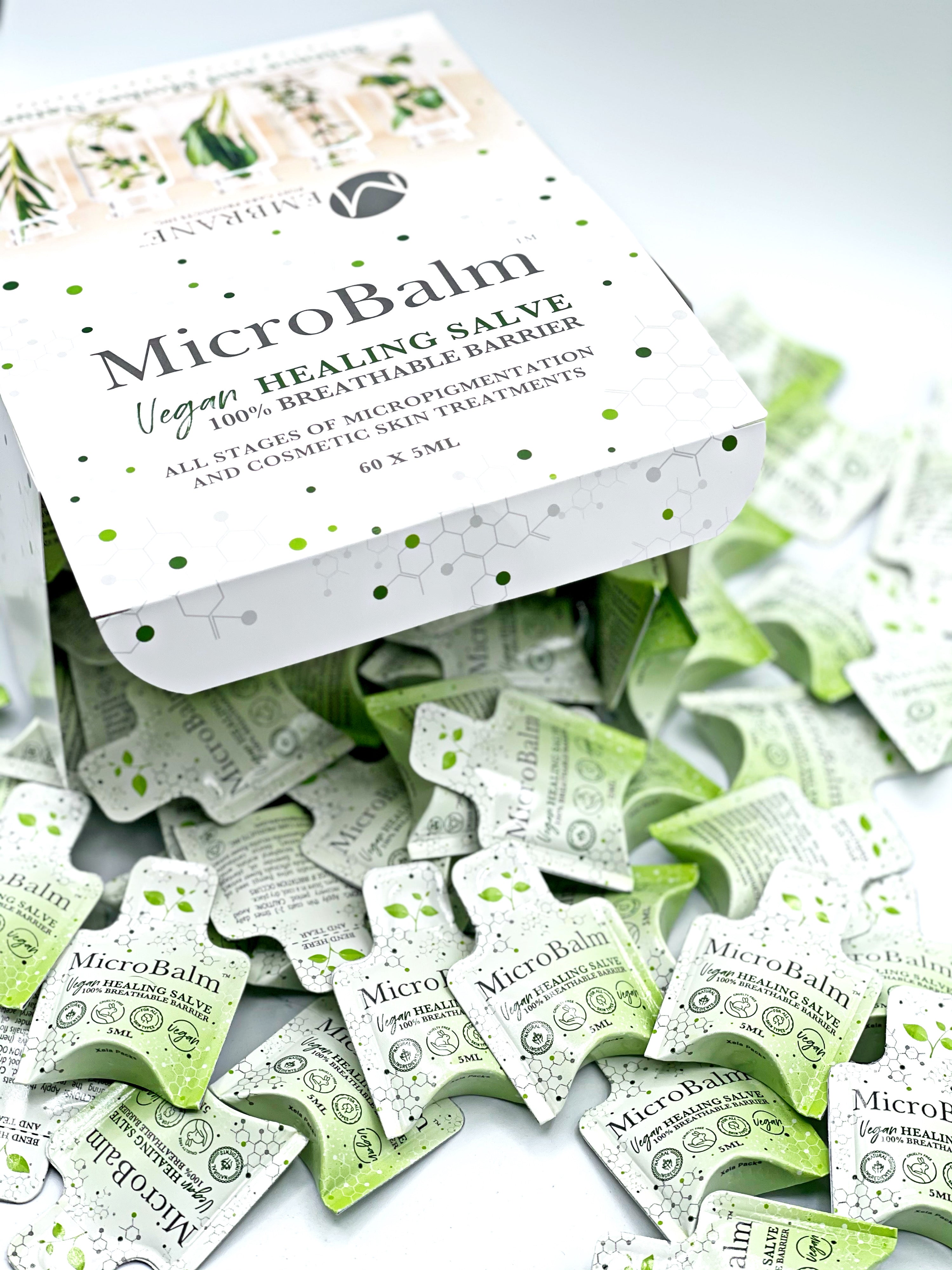 (10 Pack) MicroBalm VEGAN Pillow Packs - (5ml each) - Sampler Pack - Membrane Post Care Products Inc. (10 Pack) MicroBalm VEGAN Pillow Packs - (5ml each) - Sampler Pack - Membrane Post Care Products Inc.