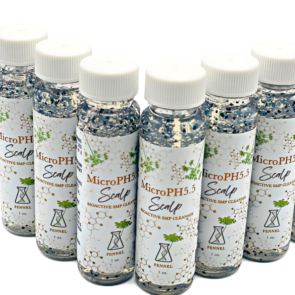 (10 Pack) MICRO PH 5.5 Scalp Gel Cleanser with Active Charcoal Bursting Beads. - Membrane Post Care Products Inc.
