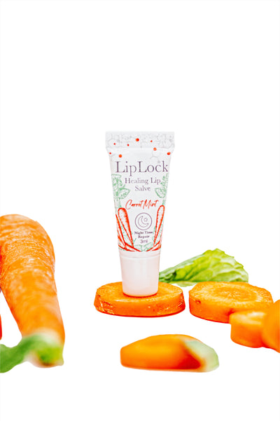 (10 Pack) Night Time Repair - Carrot Mint LipLock (3ml tubes Minis) - Membrane Post Care Products Inc.