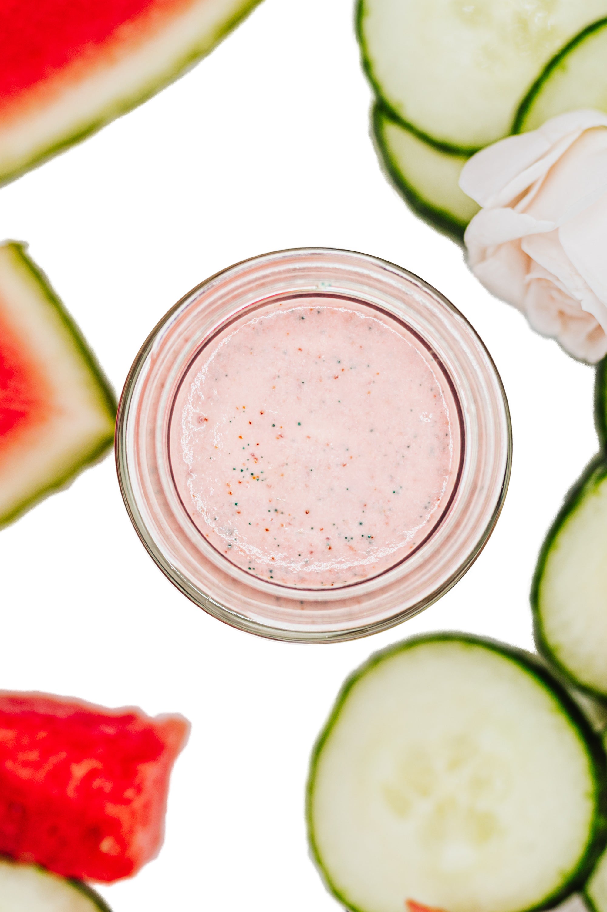 NEW "ReTexture" Watermelon & Cucumber - MicroDermabrasion Facial Polish and Botanical Facial Treatment (Vegan - 2.3oz Glass Jar) - Membrane Post Care Products Inc.